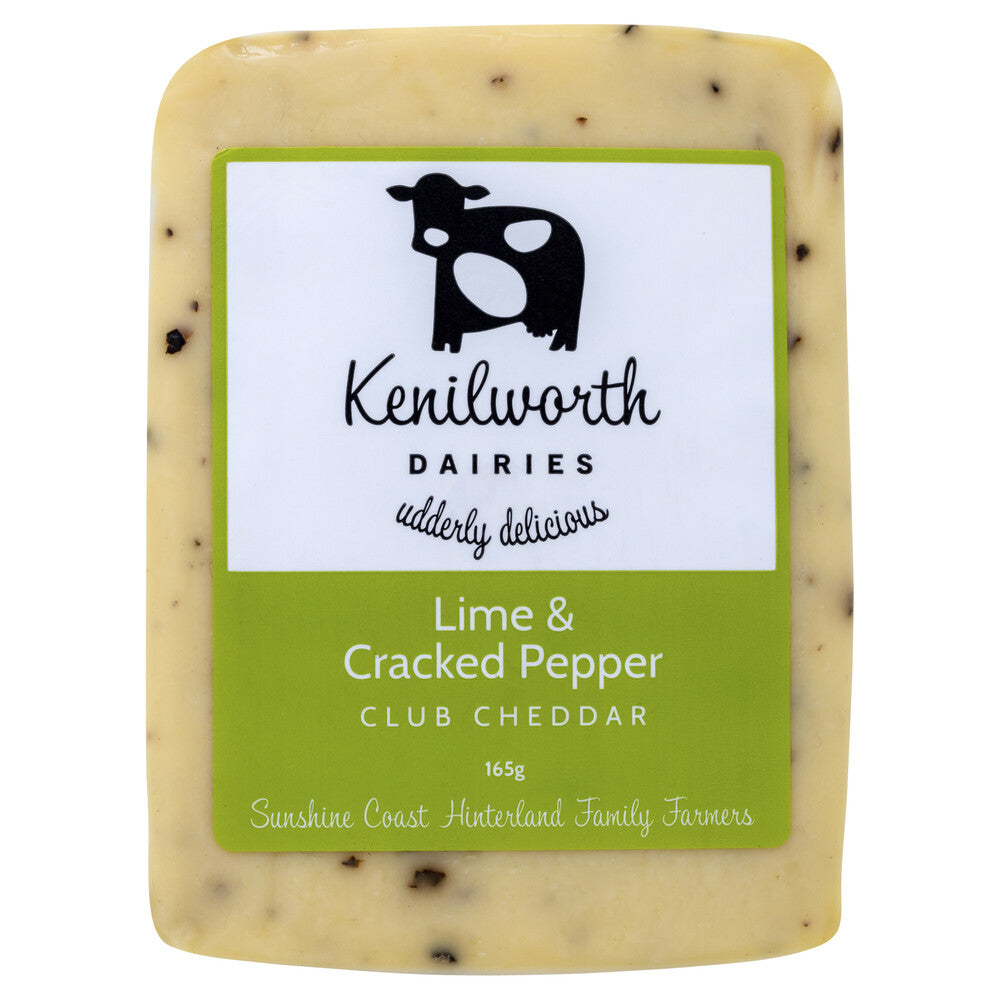 Kenilworth Dairies Lime & Cracked Pepper Cheese 165g
