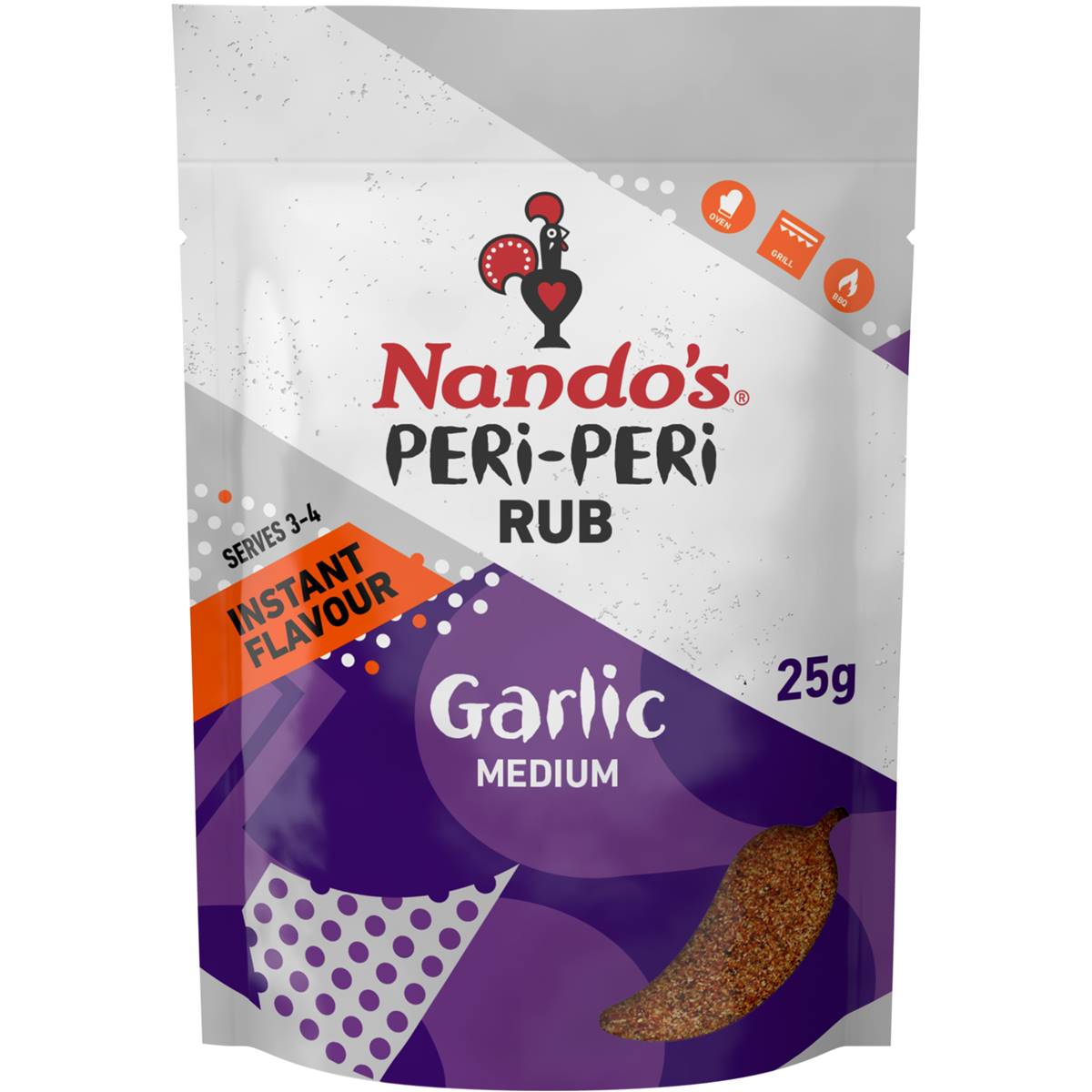 Nandos Peri-Peri Medium Garlic Rub 25g