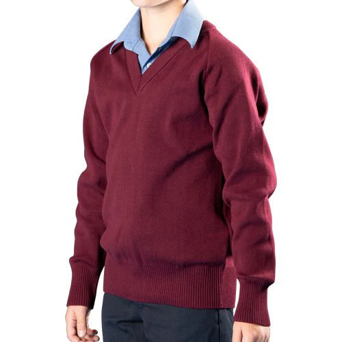 Pullover Polyester Cotton Burgundy