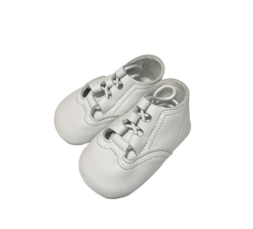 White Leather Lace up Shoes