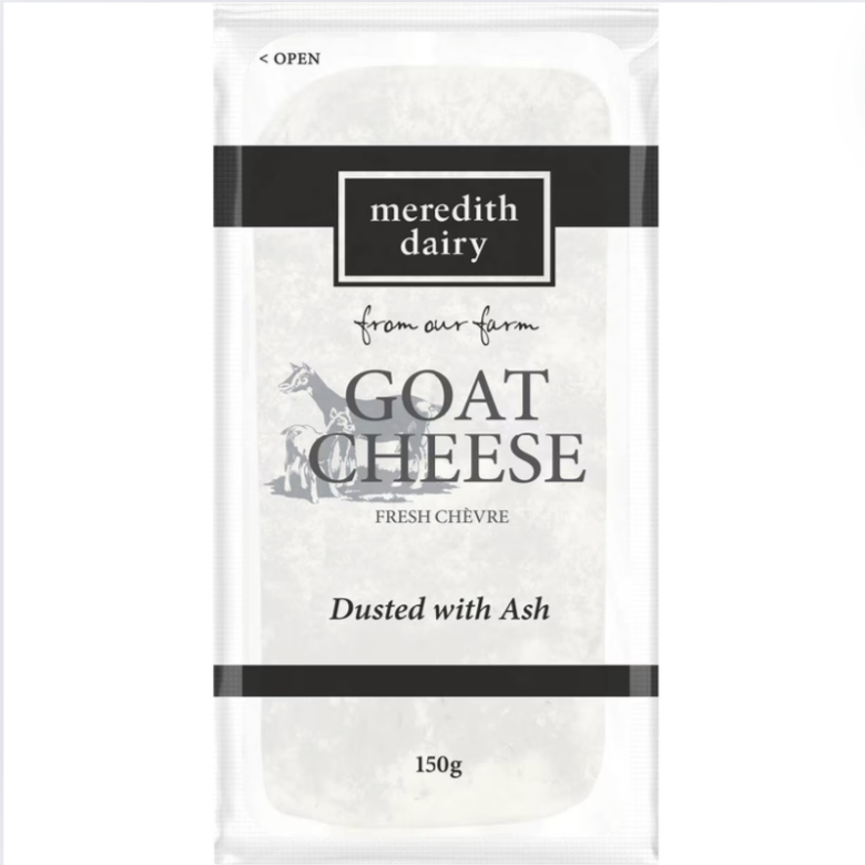 Meredith Dairy Goat Cheese Dusted with Ash 150g