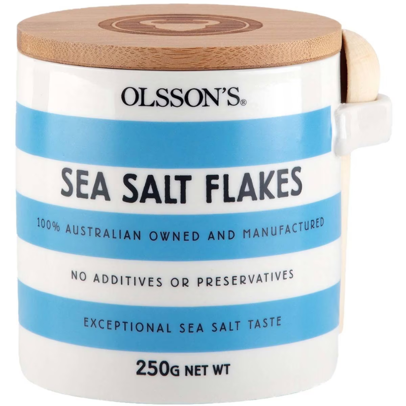 Olssons Sea Salt Flakes Stoneware Jar 250g