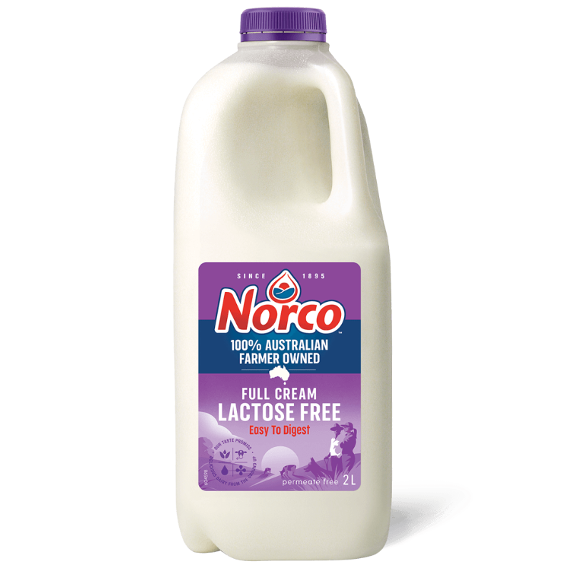 Norco lactose free full cream 2L milk