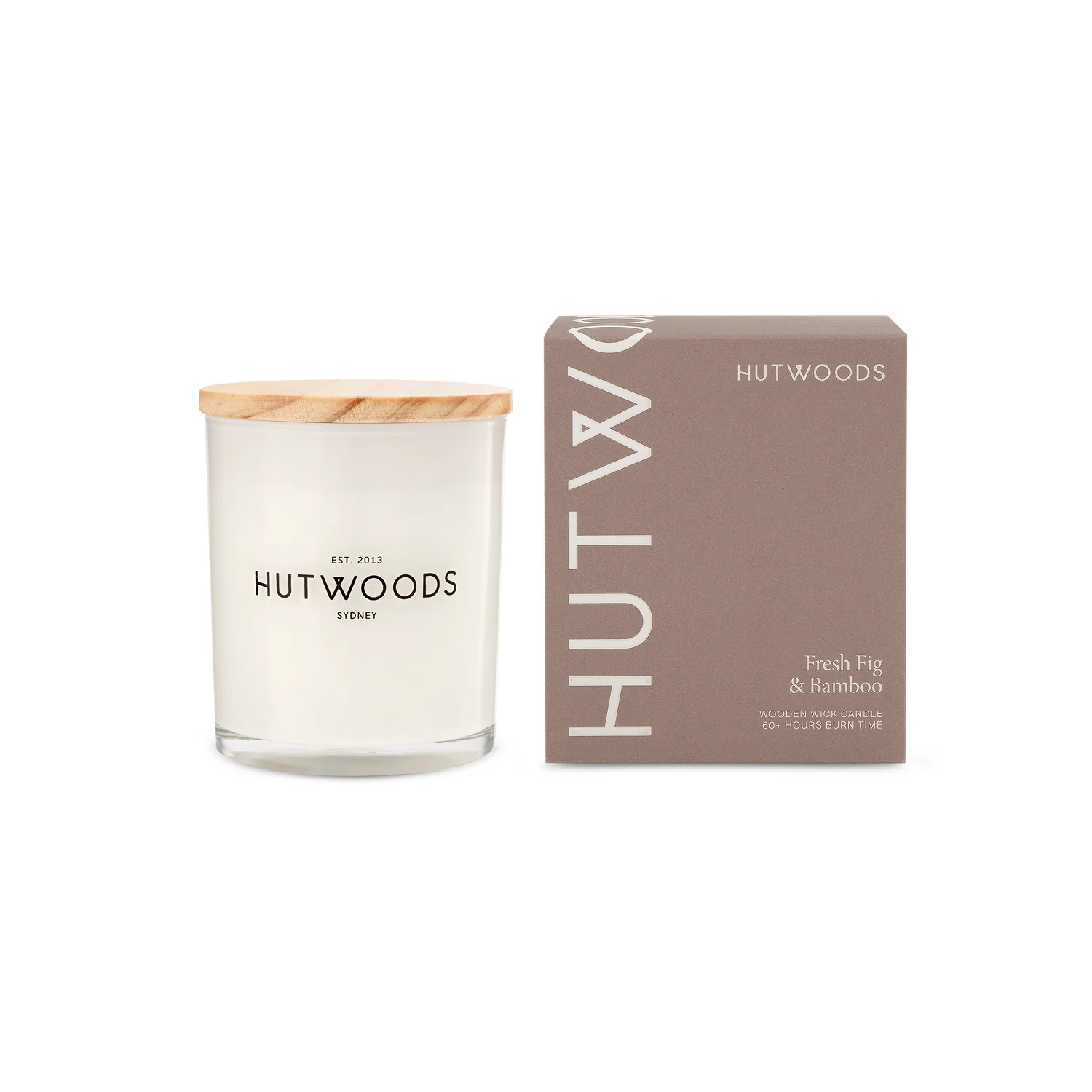 Hutwoods Medium Candle Fresh Fig and Bamboo 250g