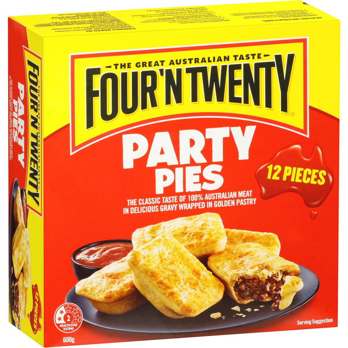 Four 'n Twenty Party Pies Frozen 12Pk