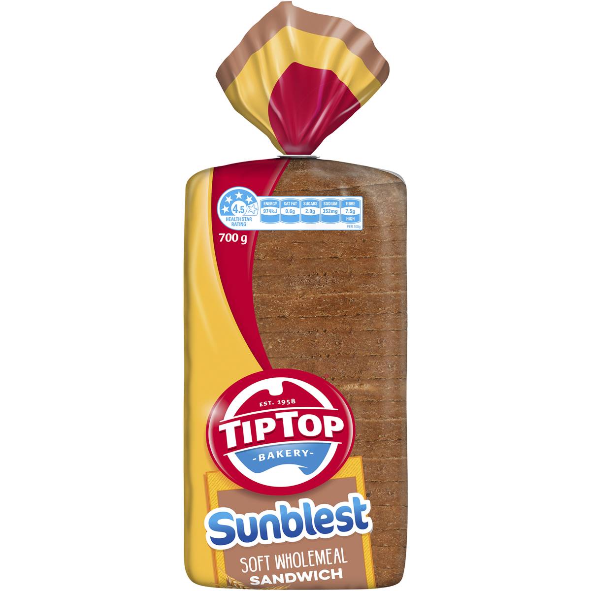 Sunblest Bread Whlmeal Sandwich 700g