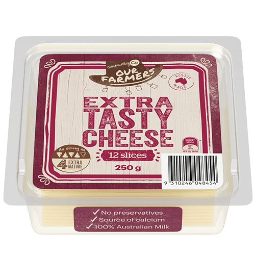 Community Co Extra Tasty Cheese Slices 12Pk 250g