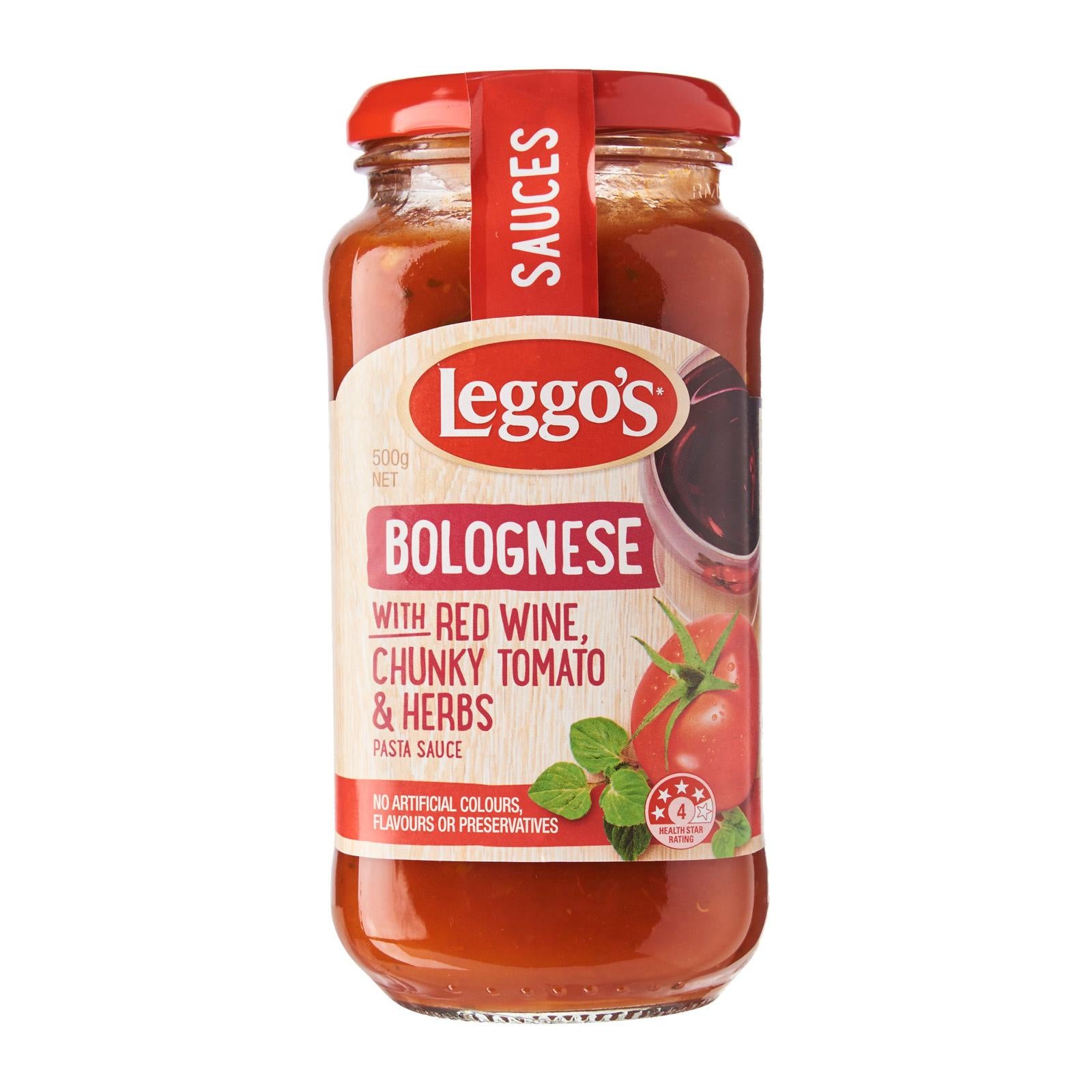 Leggos Bolognese Red Wine Pasta Sauce 500g