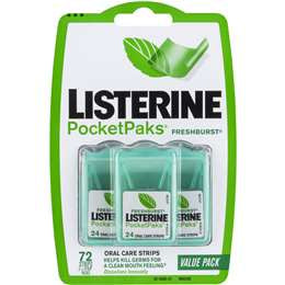 Listerine Pocketpaks Freshburst Oral Strips 24 x 3pk
