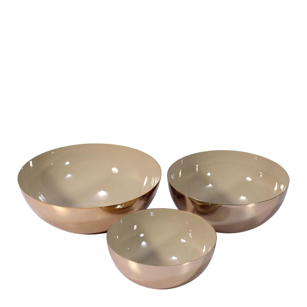 Edna Brass Bowl Large - Taupe