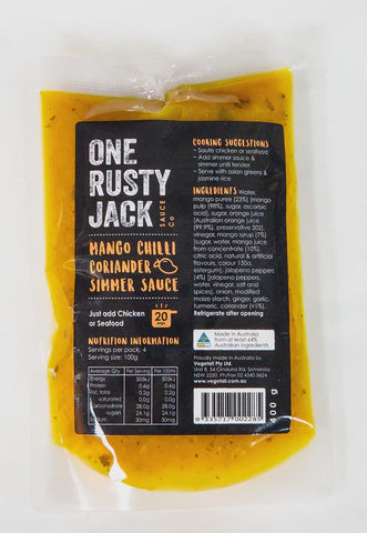 One Rusty Jack Mango Chilli Coriander Simmer Sauce 400g