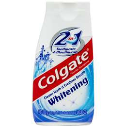 Colgate 2 In 1 Toothpaste & Mouthwash Whitening Liquid Gel 130g
