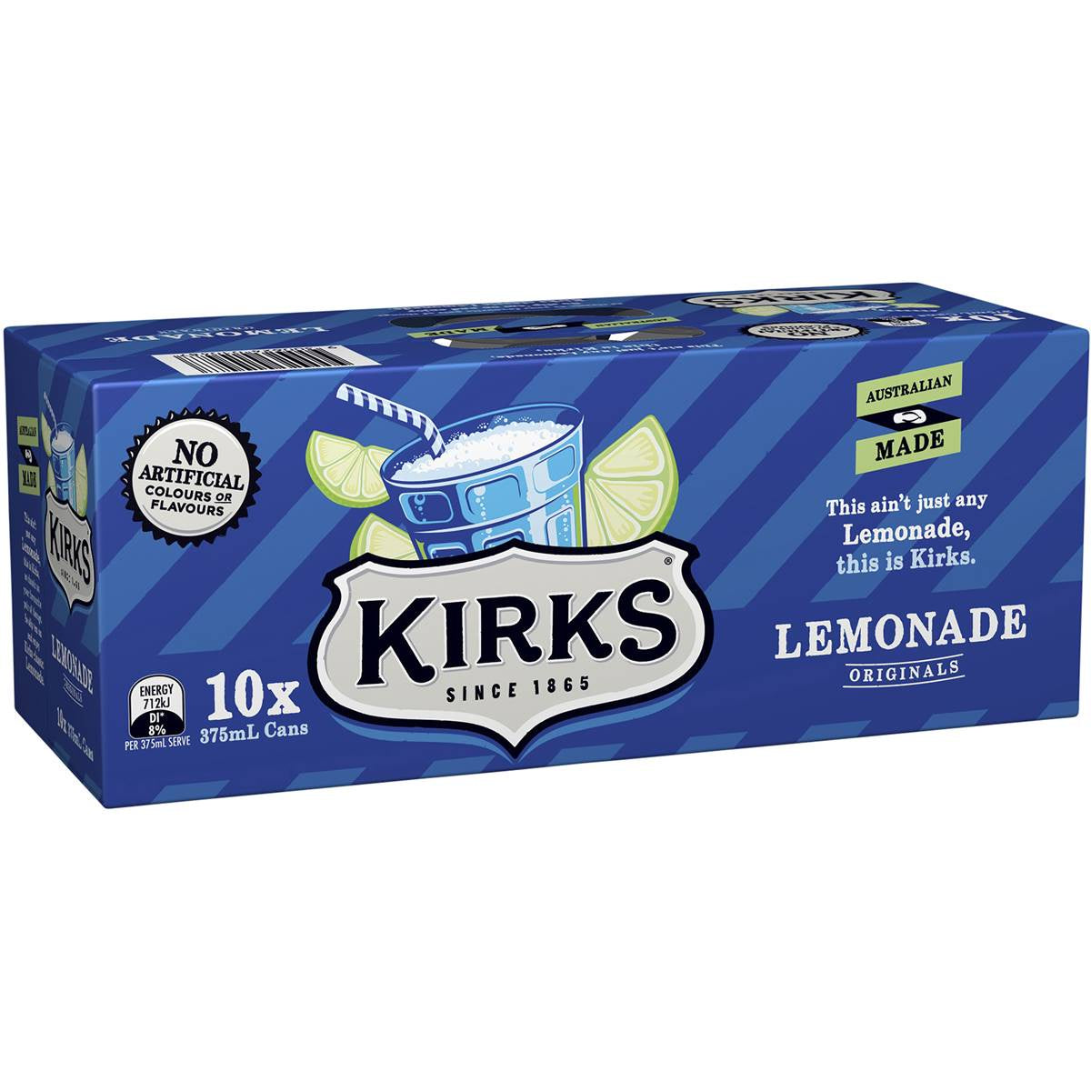 Kirks Cans  Lemonade 375ml 10Pk