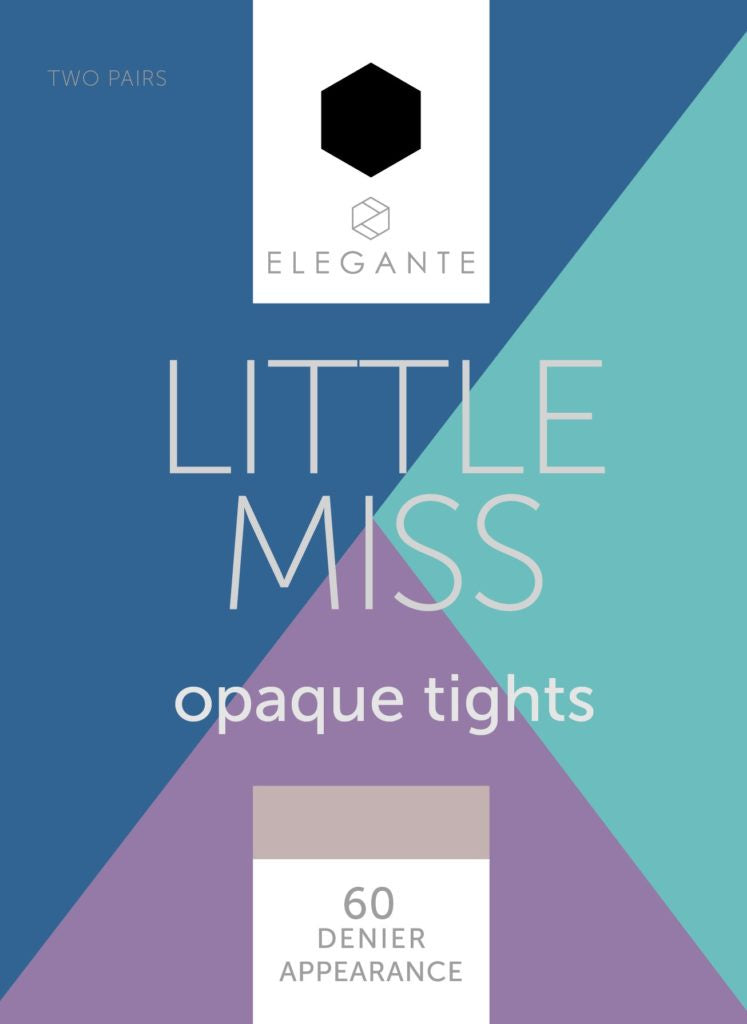 Elegante Little Miss Opaque Tights 2 Pack