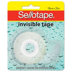 Sellotape Invisible Tape 18mm x 25m With Dispenser