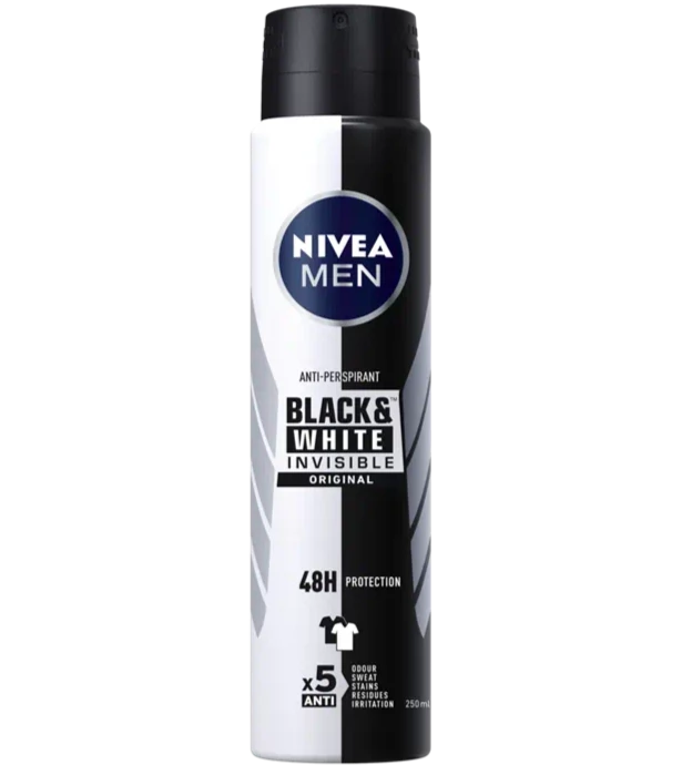 Nivea Deodorant Men Invisible for Black and White 48h 250ml