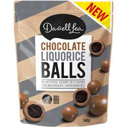 Darrell Lea Chocolate Balls  Liquorice 160g