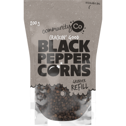 Community Co Black Peppercorns Refill 200g