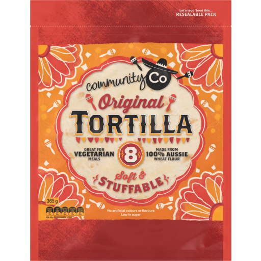 Community Co Tortilla Wraps 8pk