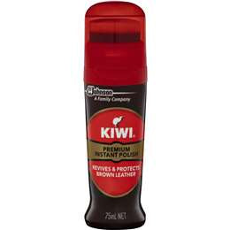Kiwi Premium Instant Shoe Polish Brown Leather 75ml
