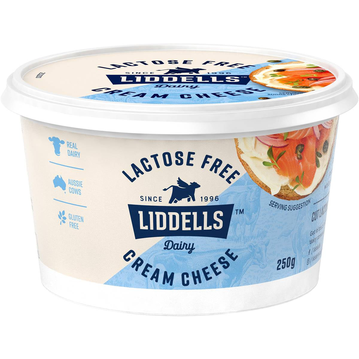 Liddells Lactose Free Cream Cheese 250g