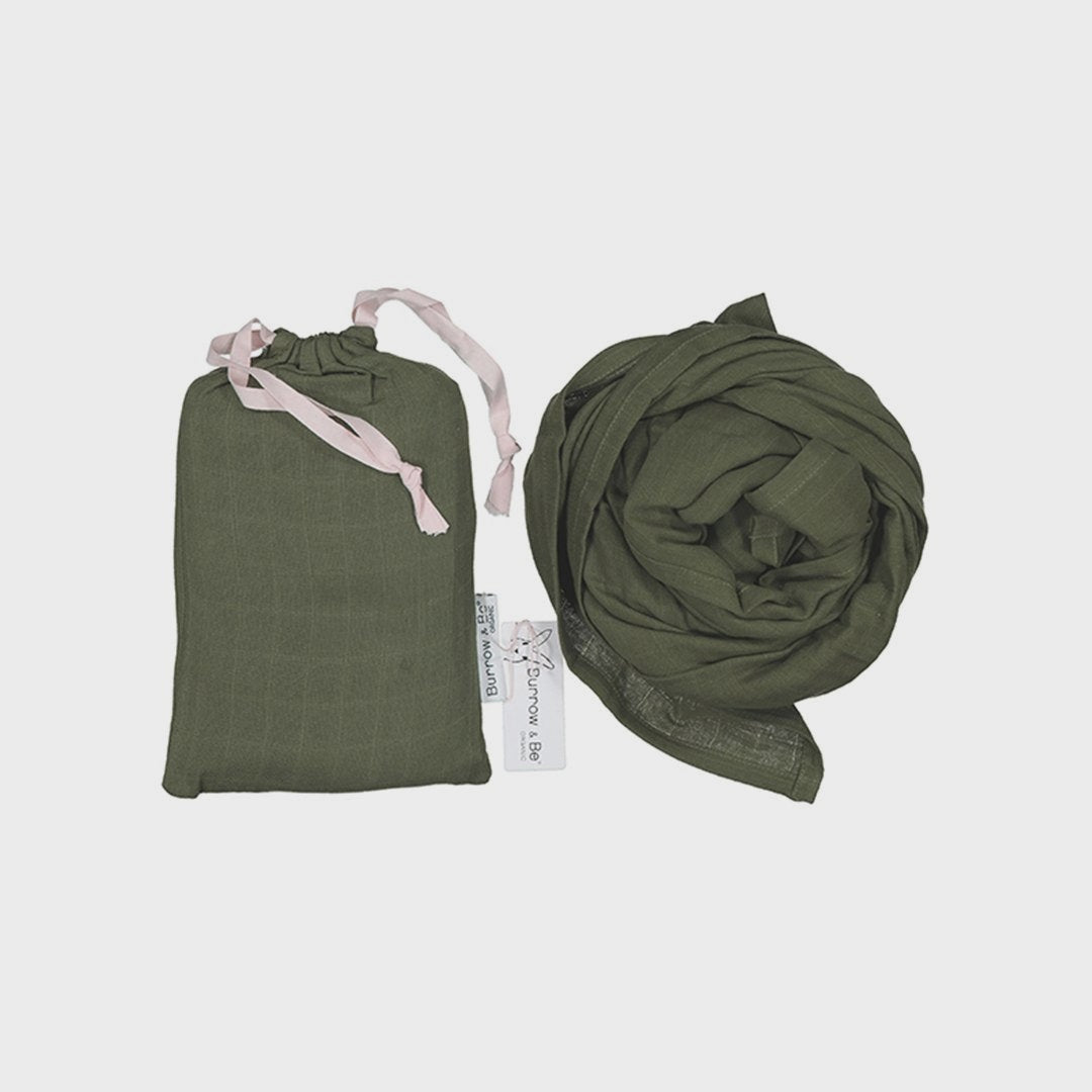 Burrow & Be Organic Muslin Wrap - Olive