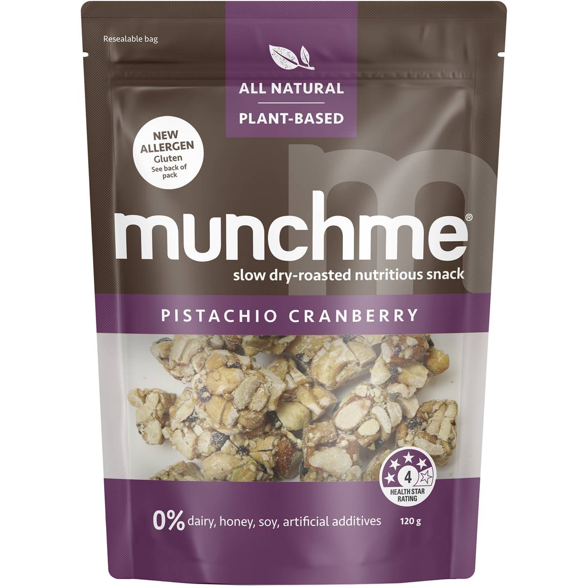 Munchme Pistachio Cranberry Snack 120g