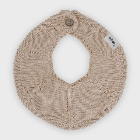 Saga Knitted Bib - Nude