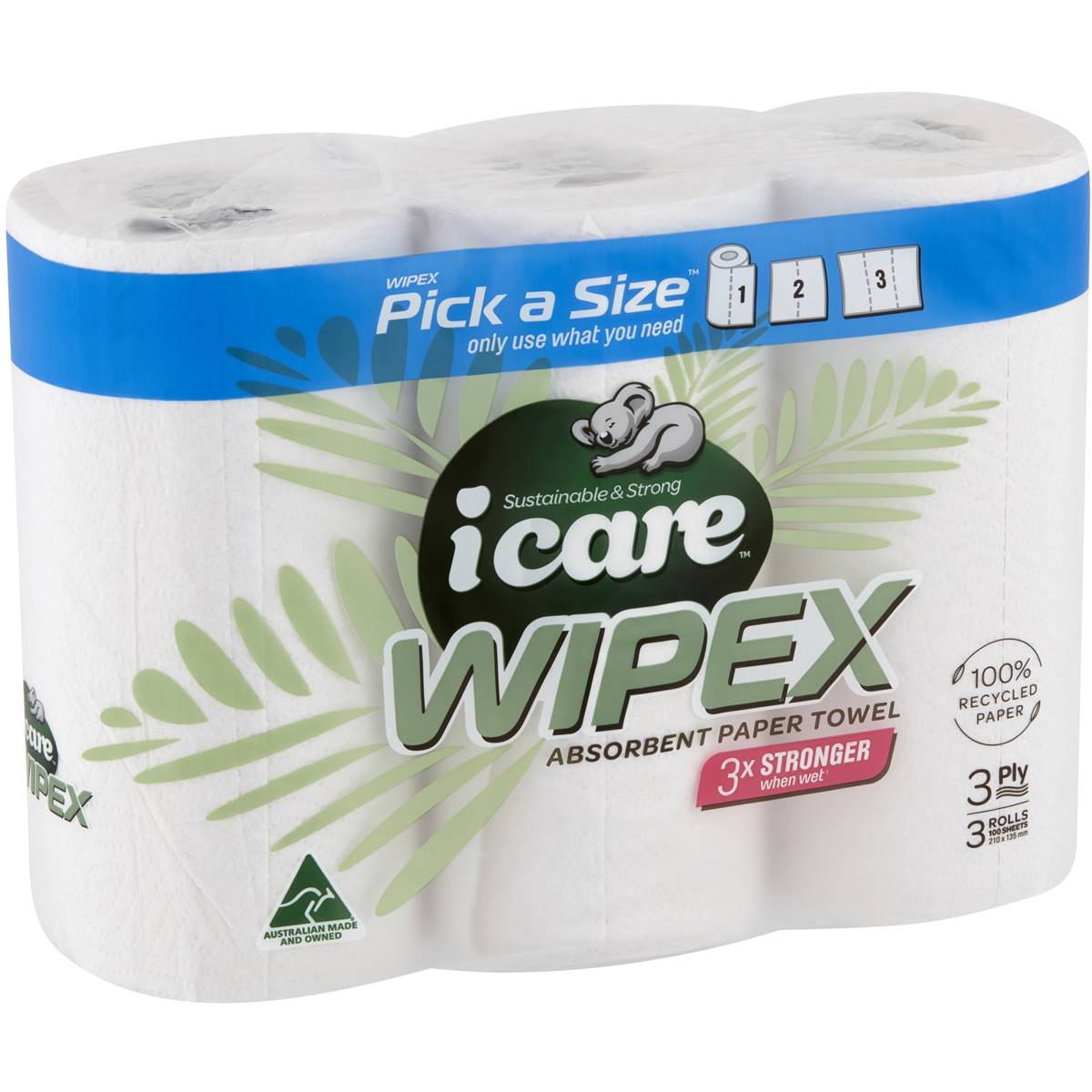 Icare Paper Towel Pick A Size 3pk