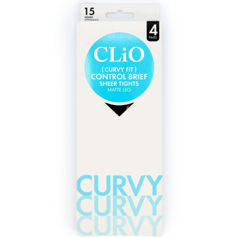 Clio Curvy Control Brief 4pk/ Black /Size 2