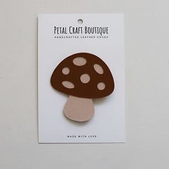 Toadstool Brown Brooch