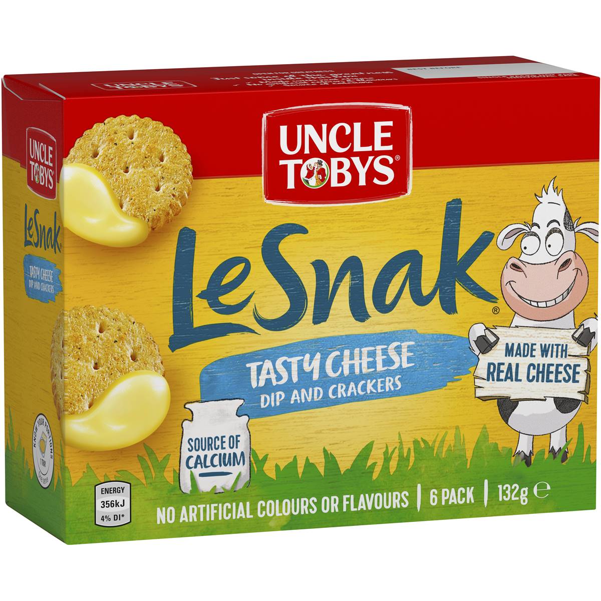Uncle Toby Le Snak Tasty Cheese 6pk