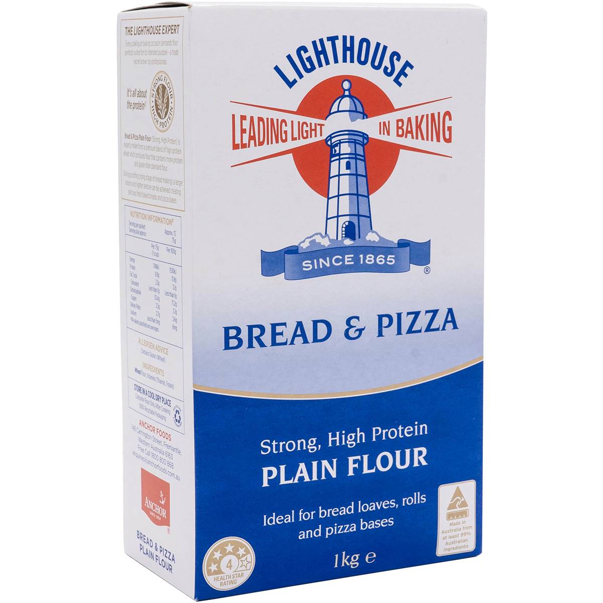 Lighthouse Bread & Pizza Plain Flour 1kg