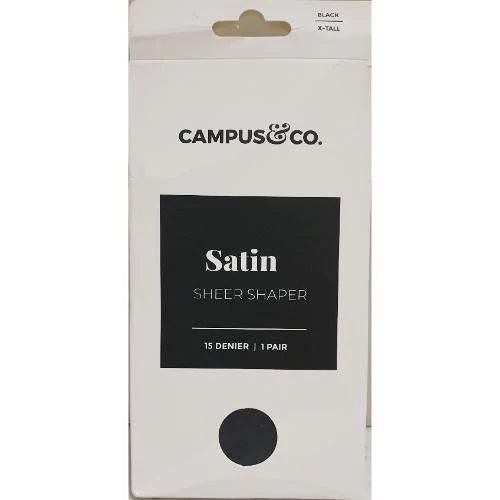 Campus & Co Satin Sheer Shaper Black XTall