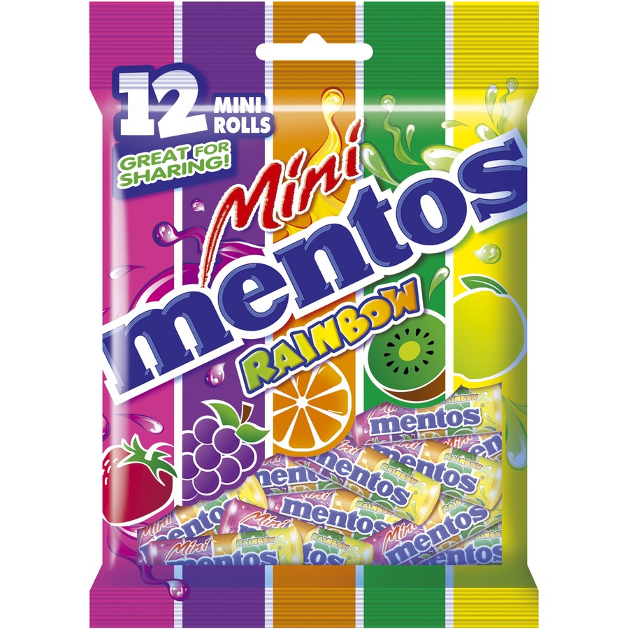 Mentos Mini Rainbow Bag 12 rolls