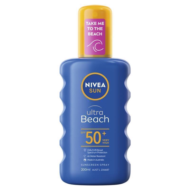 Nivea Sunscreen Spray Ultra Beach SPF50+ 200mL