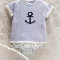 Pecesa | Summer Knit Set | Anchor | 12M