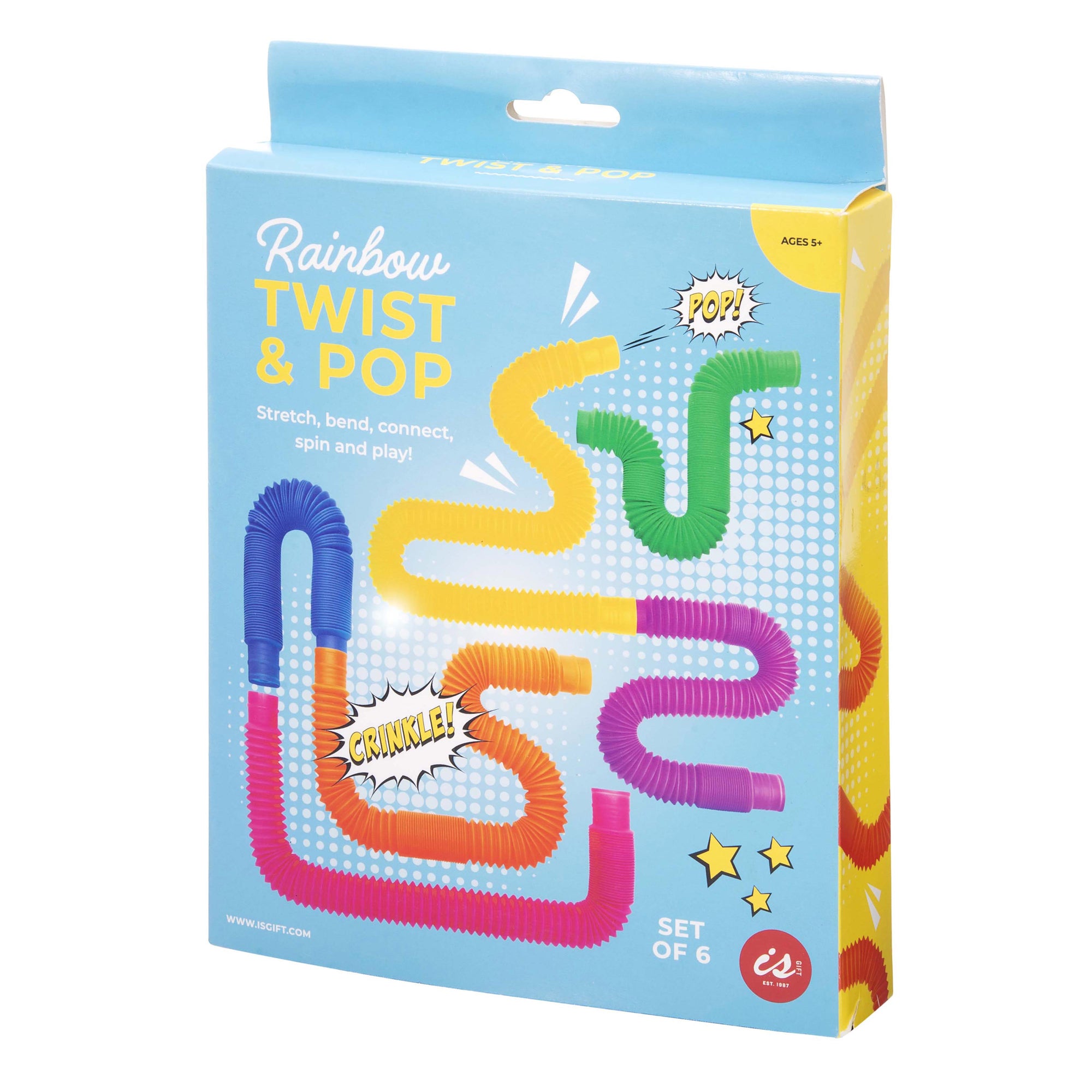 Rainbow Twist Pop Tubes (Set of 6)