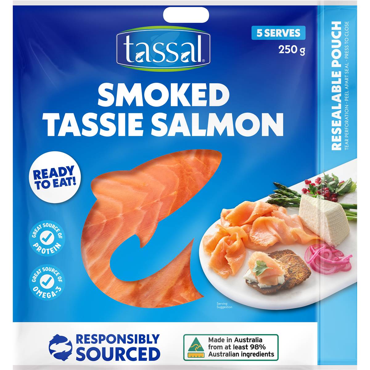 Tassal Smoked Salmon Sliced 250g