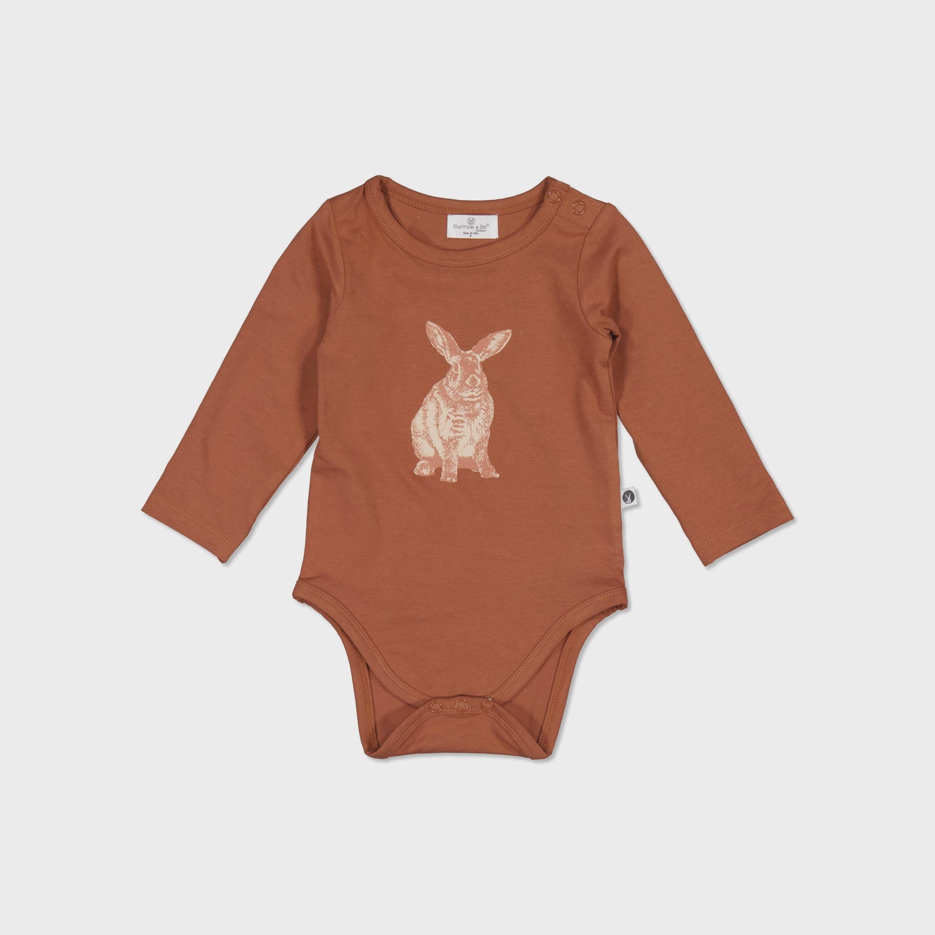 Burrow & Be Long Sleeve Bodysuit Mr Hopkins 3-6m