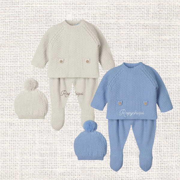 Mac Illusion Knitted  3Pc Set with Beanie