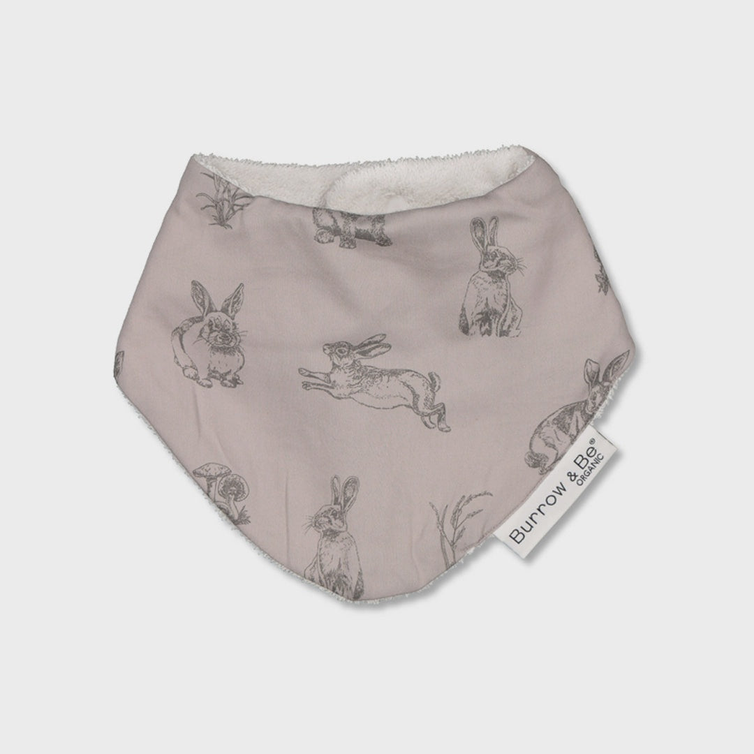 Burrow & Be Dribble Bib - Grey Burrowers