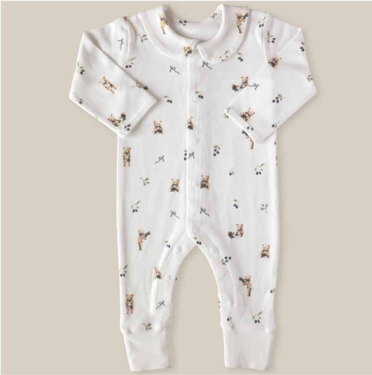 F&T Babygrow Bear with Berries 3-6M