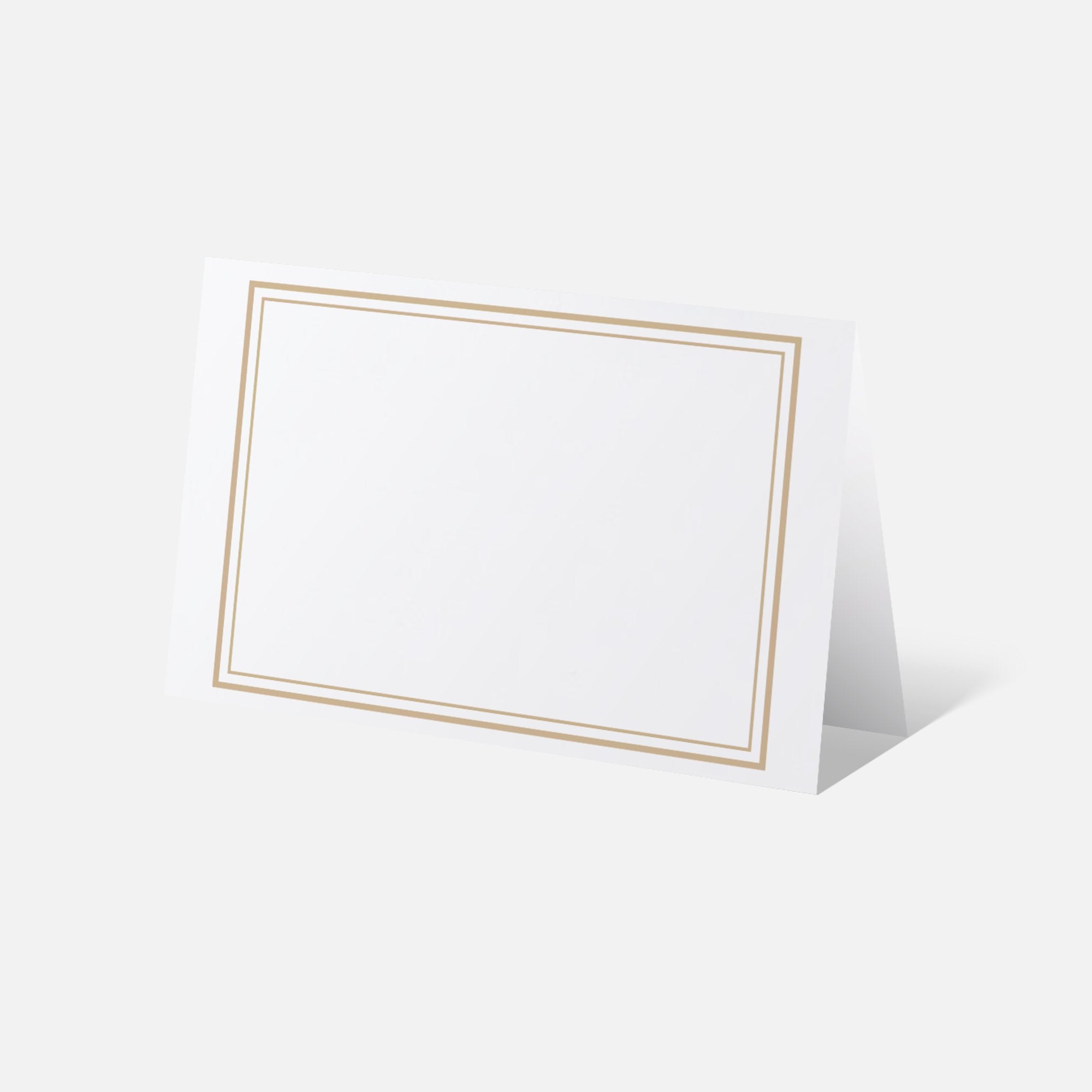 Byron and Yorke Placecards Beige Border 90pk