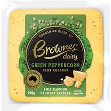 Brownes Green Peppercorn Cheddar 200g