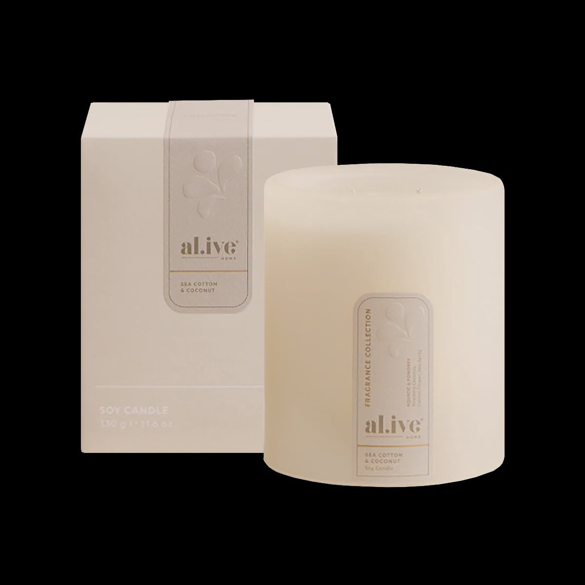 Alive Sea Cotton & Coconut Soy Candle 295g
