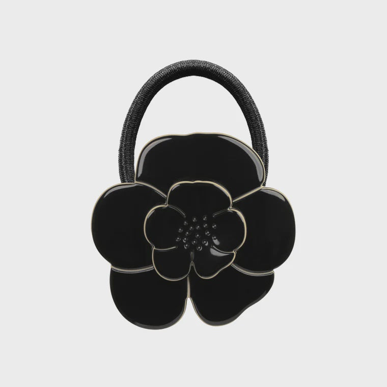 Camellia Black Hair Tie