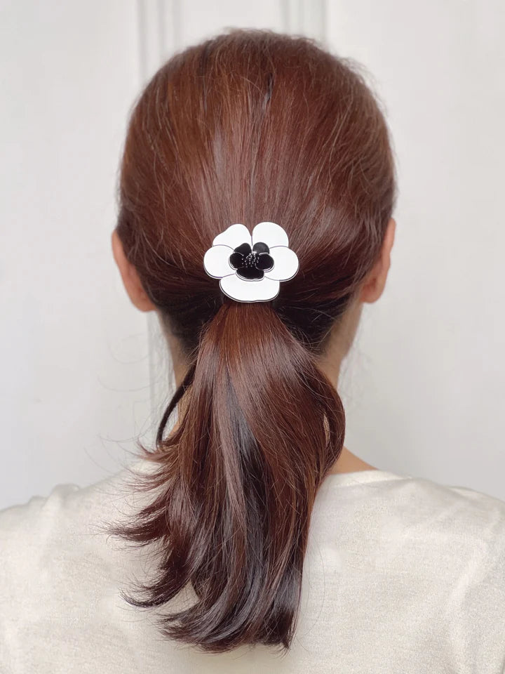 Camellia Black Hair Tie