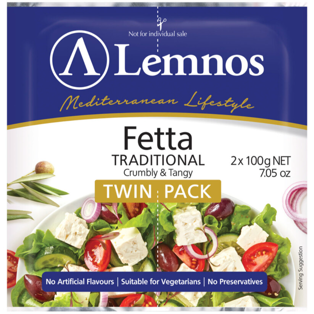 Lemnos Smooth Fetta Twin Pack 2 x 100g