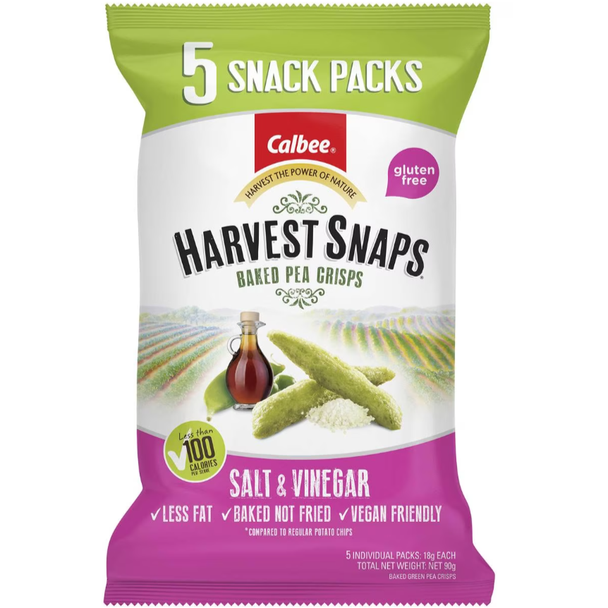 Calbee Harvest Snaps Salt And Vinegar 5pk